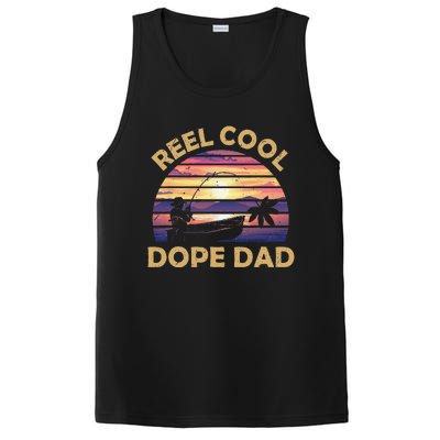 Reel Cool Father Day Fishing Dope Dad Weed Marijuana Stoner PosiCharge Competitor Tank