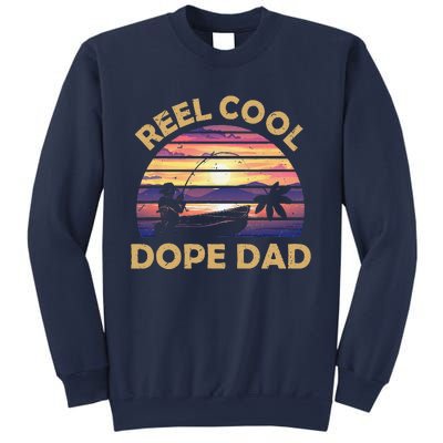 Reel Cool Father Day Fishing Dope Dad Weed Marijuana Stoner Sweatshirt