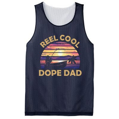 Reel Cool Father Day Fishing Dope Dad Weed Marijuana Stoner Mesh Reversible Basketball Jersey Tank