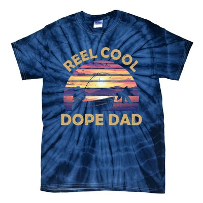 Reel Cool Father Day Fishing Dope Dad Weed Marijuana Stoner Tie-Dye T-Shirt