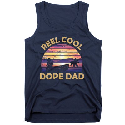 Reel Cool Father Day Fishing Dope Dad Weed Marijuana Stoner Tank Top