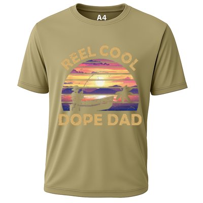 Reel Cool Father Day Fishing Dope Dad Weed Marijuana Stoner Cooling Performance Crew T-Shirt