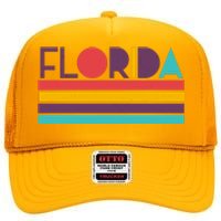 Retro Colors Florida High Crown Mesh Back Trucker Hat