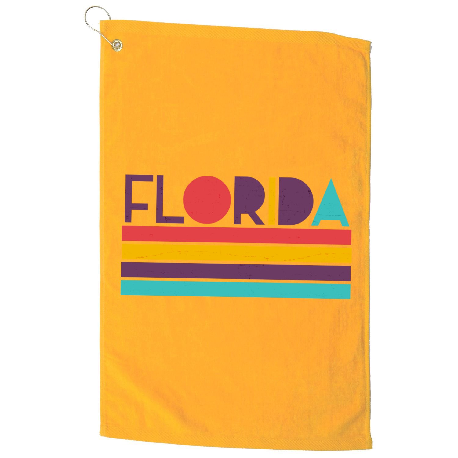 Retro Colors Florida Golf Towel