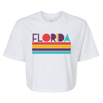 Retro Colors Florida Bella+Canvas Jersey Crop Tee