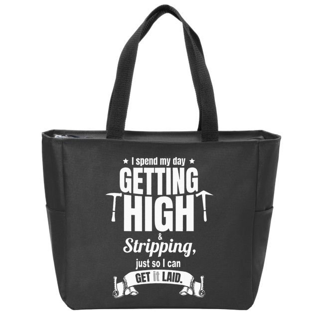 Roofing Contractor for Funny Roofer Zip Tote Bag