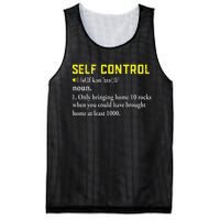 Rock Collector Funny Self Control For Rockhounding Geologist Mesh Reversible Basketball Jersey Tank