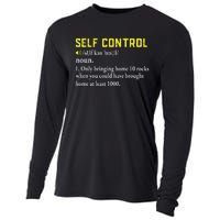 Rock Collector Funny Self Control For Rockhounding Geologist Cooling Performance Long Sleeve Crew