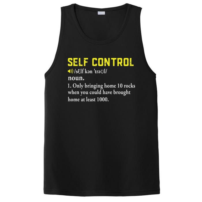 Rock Collector Funny Self Control For Rockhounding Geologist PosiCharge Competitor Tank