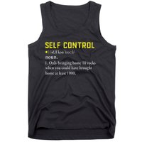 Rock Collector Funny Self Control For Rockhounding Geologist Tank Top