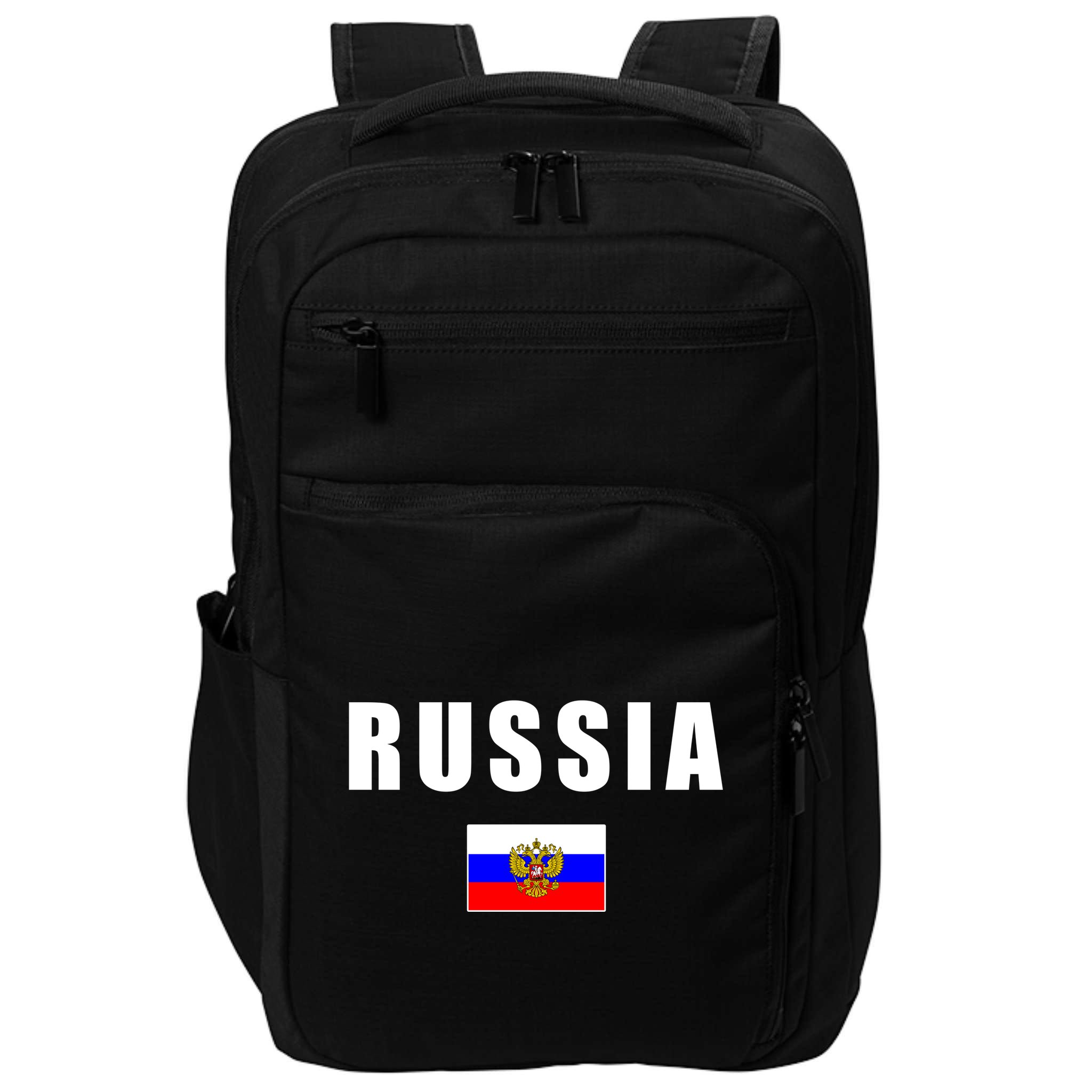 Russia Country Flag Impact Tech Backpack