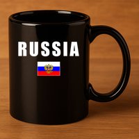 Russia Country Flag 11oz C Handle Ceramic Mug