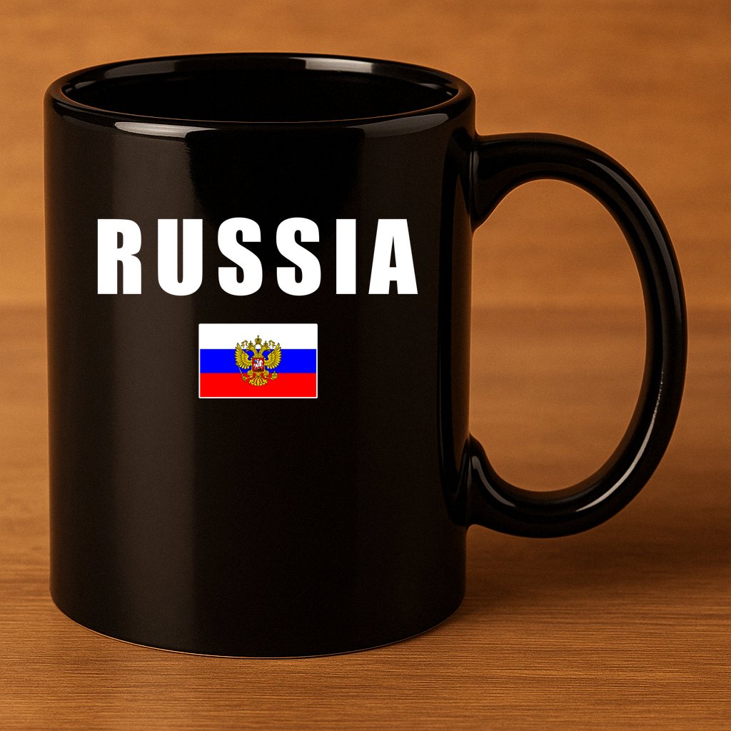 Russia Country Flag 11oz C Handle Ceramic Mug