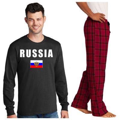 Russia Country Flag Long Sleeve Pajama Set