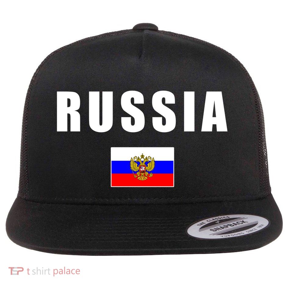 Russia Country Flag Flatbill Hat