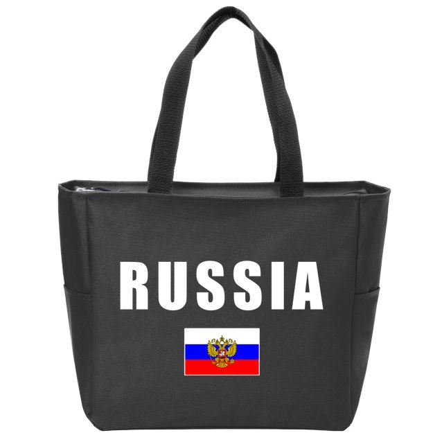 Russia Country Flag Zip Tote Bag
