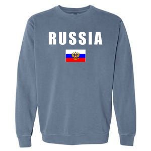 Russia Country Flag Garment-Dyed Sweatshirt