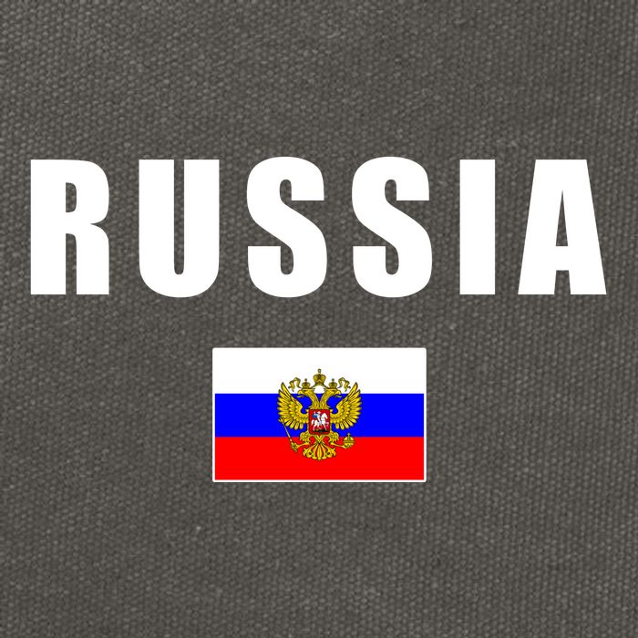 Russia Country Flag Cotton Canvas Backpack