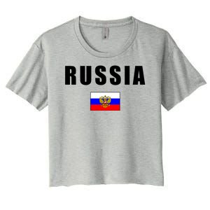 Russia Country Flag Women's Crop Top Tee