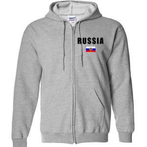 Russia Country Flag Full Zip Hoodie