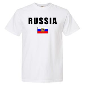 Russia Country Flag Garment-Dyed Heavyweight T-Shirt