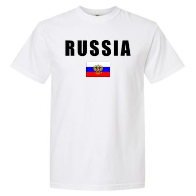 Russia Country Flag Garment-Dyed Heavyweight T-Shirt