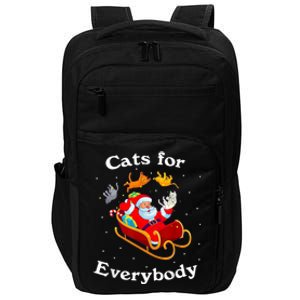 Retro Cats For Everybody Christmas Cat Lover Santa Gift Impact Tech Backpack