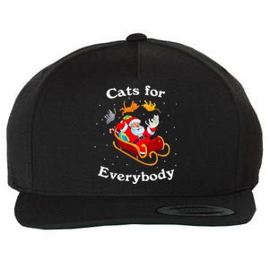 Retro Cats For Everybody Christmas Cat Lover Santa Gift Wool Snapback Cap