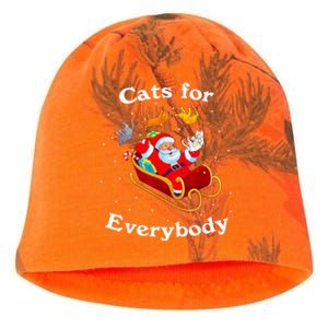 Retro Cats For Everybody Christmas Cat Lover Santa Gift Kati - Camo Knit Beanie