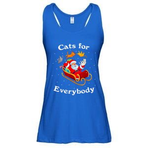 Retro Cats For Everybody Christmas Cat Lover Santa Gift Ladies Essential Flowy Tank