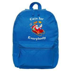 Retro Cats For Everybody Christmas Cat Lover Santa Gift 16 in Basic Backpack