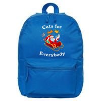 Retro Cats For Everybody Christmas Cat Lover Santa Gift 16 in Basic Backpack