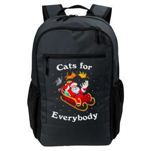 Retro Cats For Everybody Christmas Cat Lover Santa Gift Daily Commute Backpack