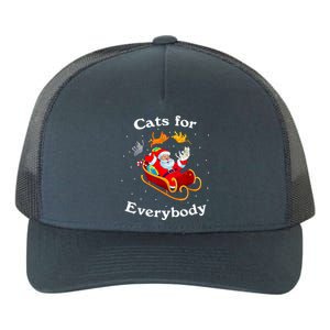 Retro Cats For Everybody Christmas Cat Lover Santa Gift Yupoong Adult 5-Panel Trucker Hat