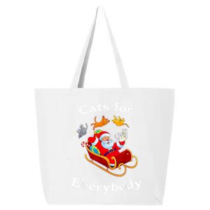 Retro Cats For Everybody Christmas Cat Lover Santa Gift 25L Jumbo Tote