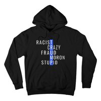 Racist Crazy Fraud Moron Stupid Trump Anti Trump Hoodie