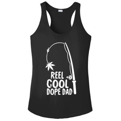 Reel Cool Fathers Day Fishing Dope Dad Weed Marijuana Stoner Ladies PosiCharge Competitor Racerback Tank