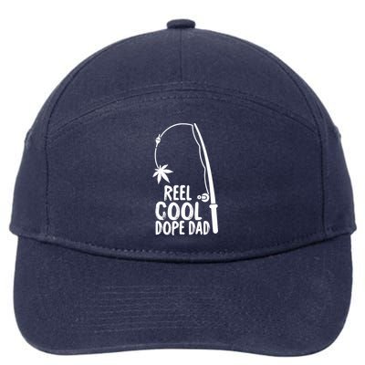 Reel Cool Fathers Day Fishing Dope Dad Weed Marijuana Stoner 7-Panel Snapback Hat