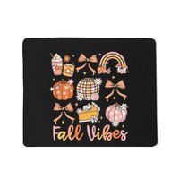 Retro Coffee Fall Vibes Autumn Coquette Pumpkin Thanksgiving Mousepad