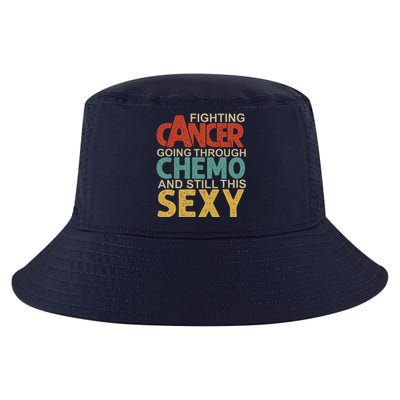 Retro Cancer Fighter Inspirational Quote Chemo Cool Comfort Performance Bucket Hat