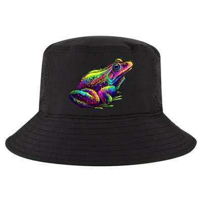 Realistic Colorful Frog Abstract Pose Cool Comfort Performance Bucket Hat