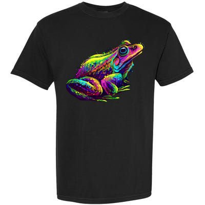 Realistic Colorful Frog Abstract Pose Garment-Dyed Heavyweight T-Shirt