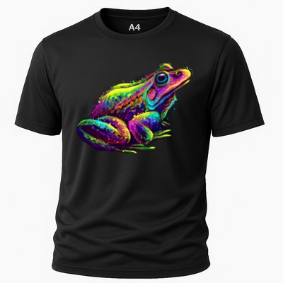 Realistic Colorful Frog Abstract Pose Performance Shirt