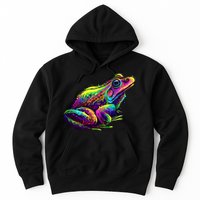 Realistic Colorful Frog Abstract Pose Hoodie