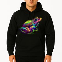 Realistic Colorful Frog Abstract Pose Hoodie
