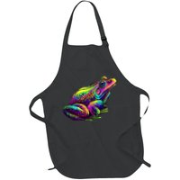 Realistic Colorful Frog Abstract Pose Apron