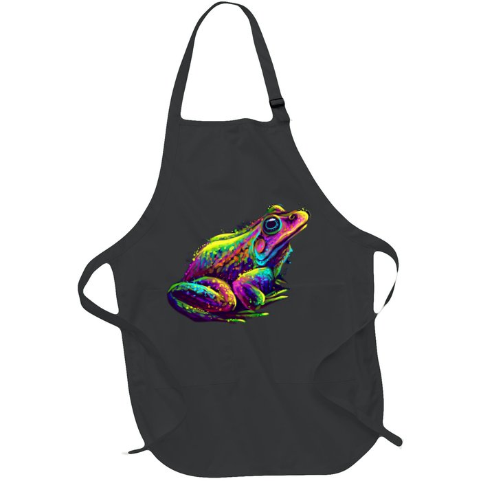 Realistic Colorful Frog Abstract Pose Apron