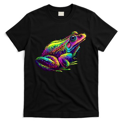 Realistic Colorful Frog Abstract Pose T-Shirt