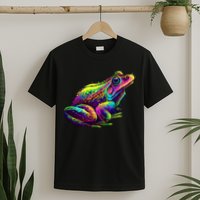 Realistic Colorful Frog Abstract Pose T-Shirt