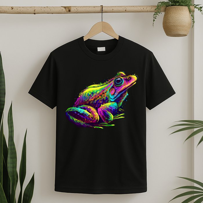Realistic Colorful Frog Abstract Pose T-Shirt